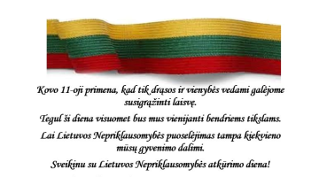 Kovo 11 d. – Lietuvos Nepriklausomybės atkūrimo diena