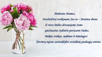 Sveikinimas Motinos dienos proga