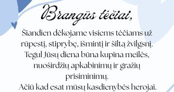 Sveikiname su Tėvo diena