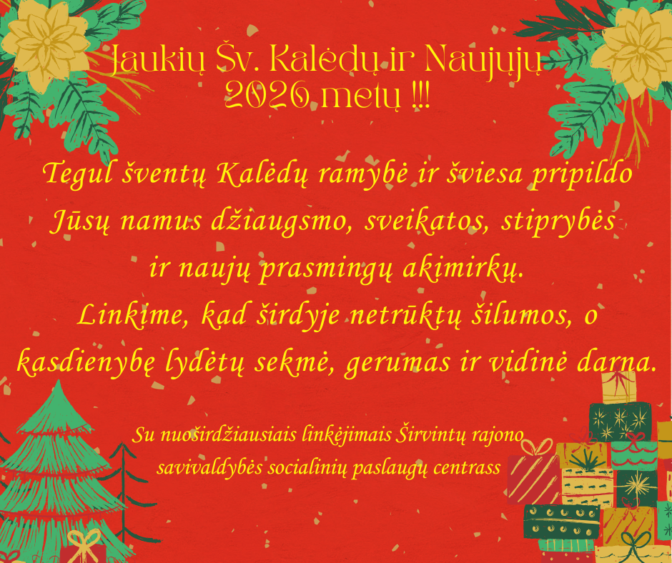 Su Šv. Kalėdom 2026 m.